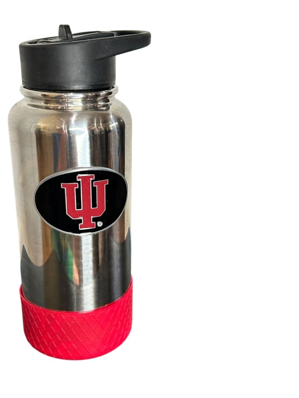NWOT NCAA Indiana Hoosiers 32oz Chrome Thirst Hydration Water Bottle: Stainless